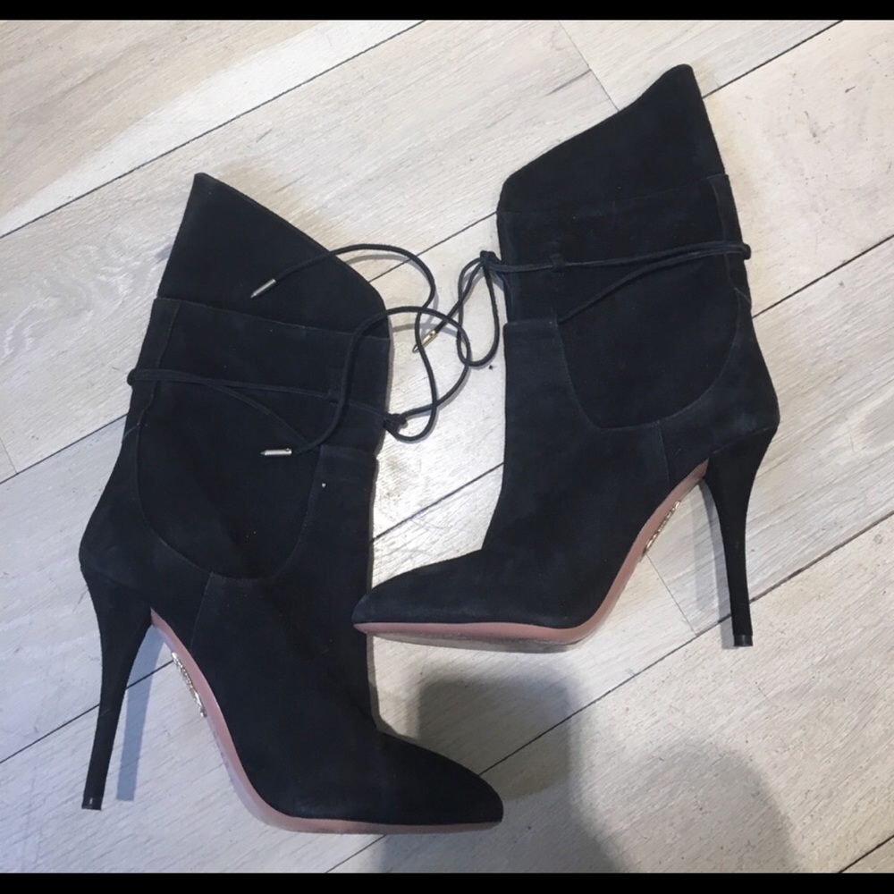 Aquazzura Olivia Palermo suede booties